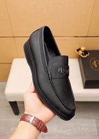 PRA LOAFER IN SIENNA BROWN GRAINED CALFSKIN