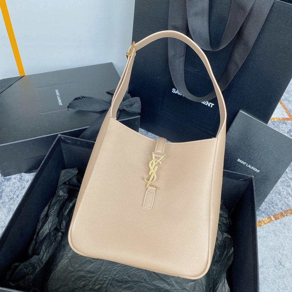 le 5a7 small 23cm dark beige calfskin