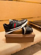 GG Men's ACE Sneaker Black Cowhide 108038