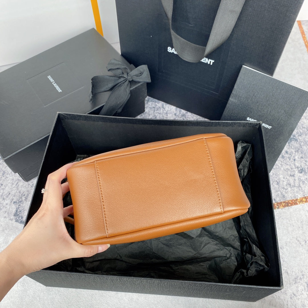 le 5a7 small 23cm brown calfskin