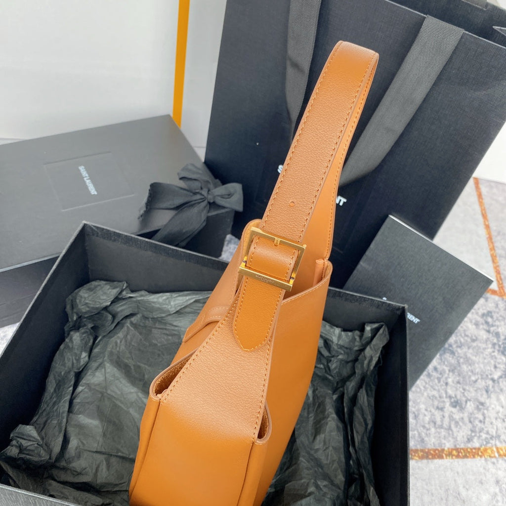 le 5a7 small 23cm brown calfskin