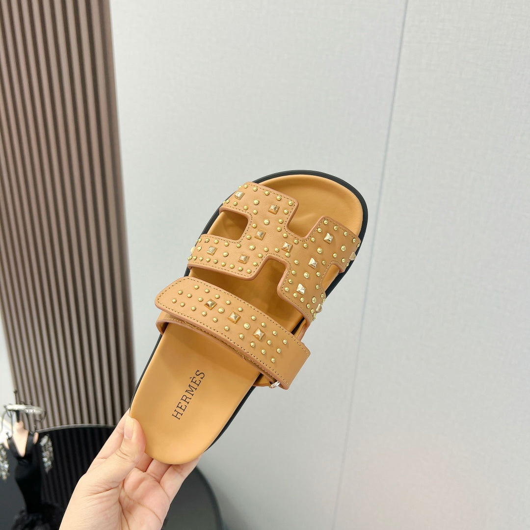 CHYPRE SANDAL LIGHT ORANGE CALFSKIN SPECIAL