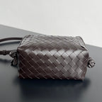 BV Loop Top Handle 19cm Chocolate Lambskin