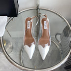 alaia slingbacks 60 optic white heart lambskin