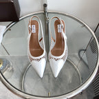alaia slingbacks 60 fishnet white heart lambskin