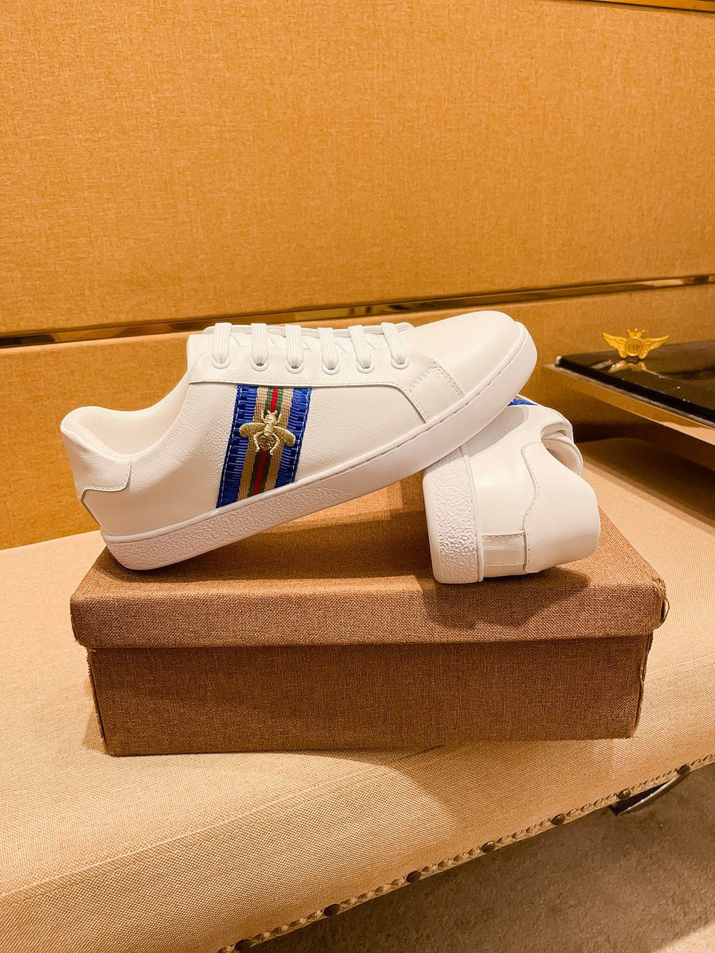 GG Men's Sneaker White Cowhide 238381