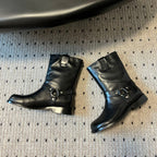 Loewe knight boots black sheepskin 478450