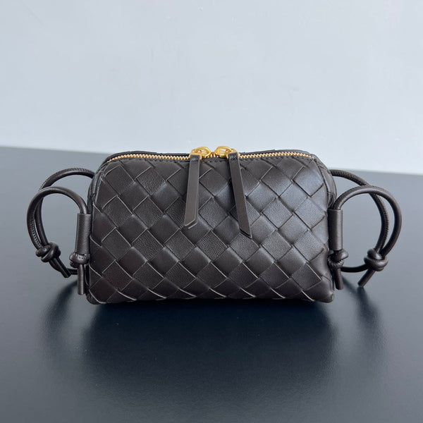 BV Concert Pouch 18.5cm Dark Chocolate Lambskin
