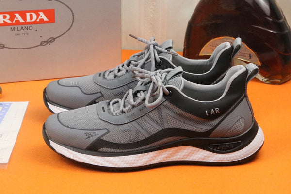 PRA SNEAKER IN GREY BREATHABLE KNIT FABRIC