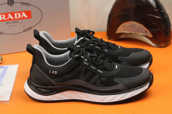 PRA SNEAKER IN BLACK BREATHABLE KNIT FABRIC