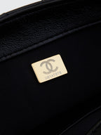 CC 24B Mini Flap Bag 20cm Black Lambskin Gold Hardware