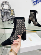 CD Naugtily-D Heeled Ankle Boot Black Fabric