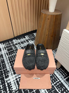 Miu slippers Black   Wool