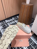Miu slippers Grey   Wool