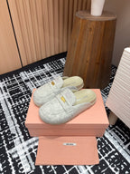 Miu slippers Grey   Wool