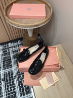 Miu Loafers Black Cowhide