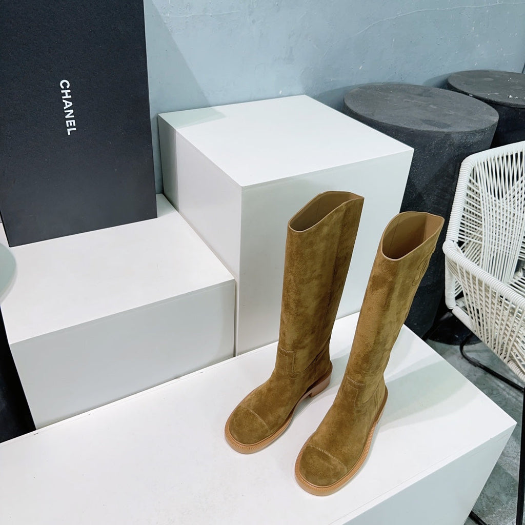 CC 24ss Long Boot Brown Suede