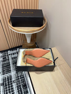 Alaia Pump Coeur 85mm In Moss Brown Suede 933080