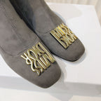 Miss Dior Ankle Boots 40mm Grey Suede 111391