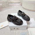CD Boy Platform Loafer In Black Tweed Fabric 988792