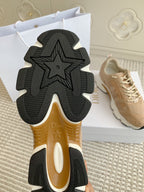 CD Chrono Sneaker In Brown Mesh Fabric And Suede  105381