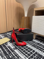 Alaia Decollete Pumps 105mm In Red Glossy Cowhide 121911