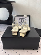 CC Sandal In White Lambskin 147089