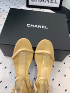 CC Sandal In Dark Beige Lambskin 147094