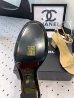 CC Sandal In Dark Beige Lambskin 147094