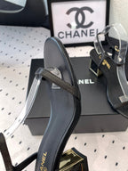 CC Sandal In Black Lambskin 147095