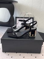 CC Sandal In Black Canvas Fabric 147096