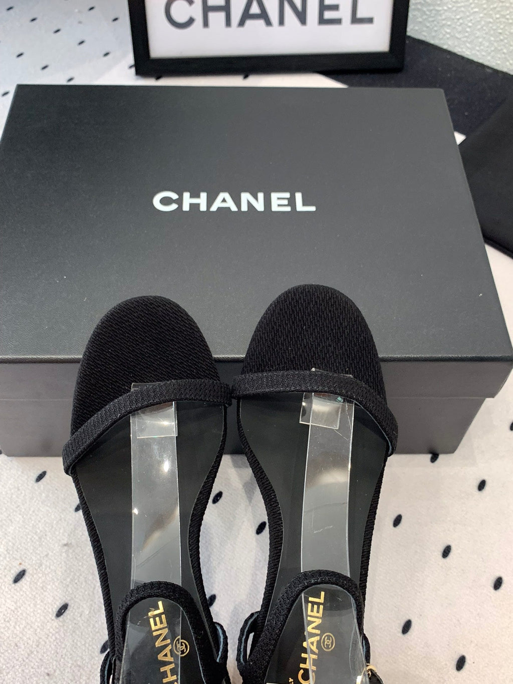 CC Sandal In Black Canvas Fabric 147096