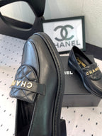 CC Moccasins In Black Cowhide 147019