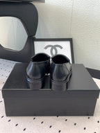 CC Moccasins In Black Cowhide 147019