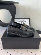 CC Moccasins In Black Cowhide 147019