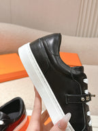 HM Day Sneakers Studs Black White Calfskin 577508