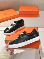 HM Day Sneakers Studs Black White Calfskin 577508