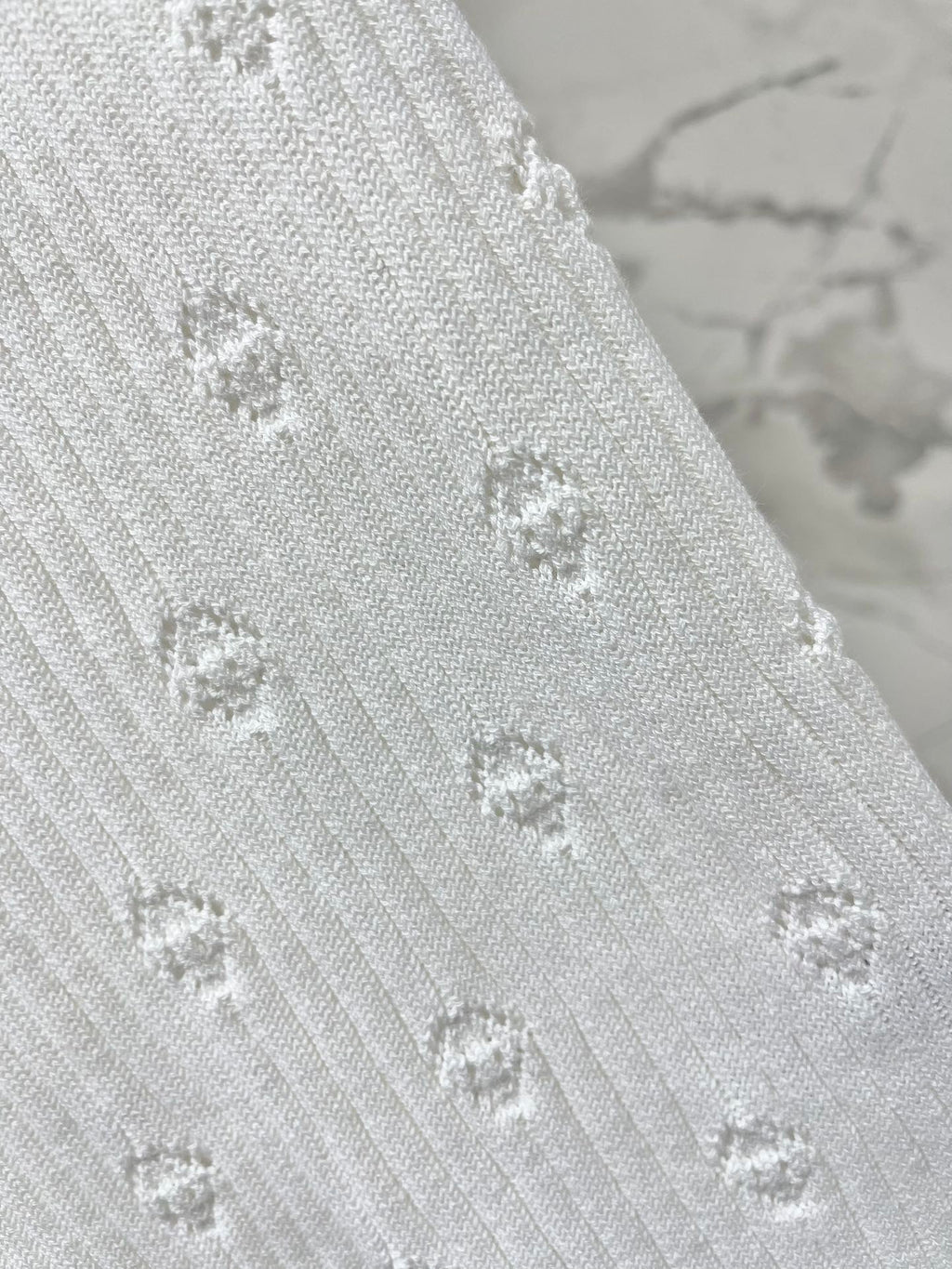 CC White Knitted Fabric Vest