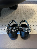 Alaia 25 Biker Ballet Flats Black Horsehair Sheepskin 303729