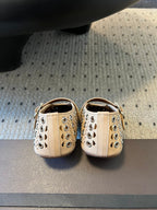 Alaia 25 Vienne With Eyelets Ballet Flats Nude Lambskin 303718
