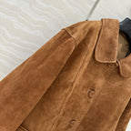 Prada 25 Jacket Brown Suede lambskin