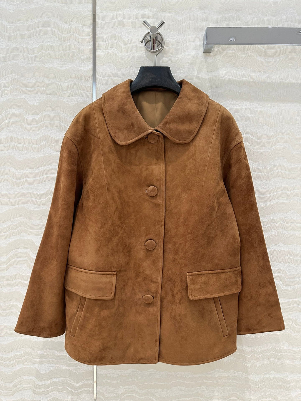 Prada 25 Jacket Brown Suede lambskin