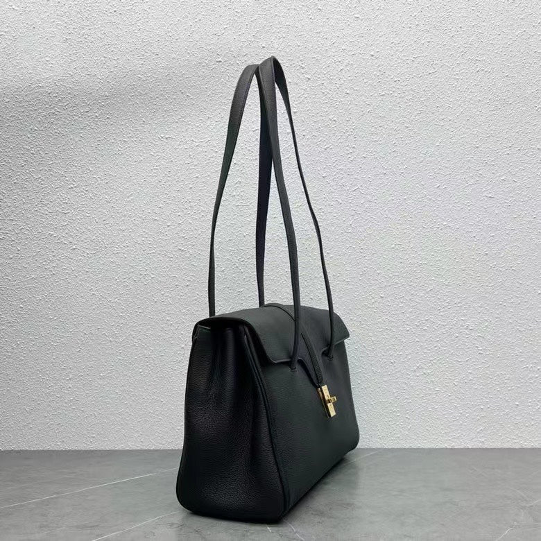 Celine Soft 16 Bag Black Grained Calfskin