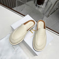The Row Classic Loafers In Cream Calfskin 455032