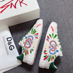 DC Portofino Limited Edition Sneakers Green Snake Embroidery & Sheepskin 288471