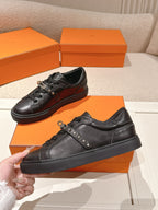 HM Day Sneakers Studs Black Calfskin 577509
