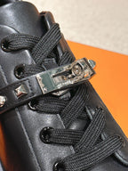 HM Day Sneakers Studs Black Calfskin 577509