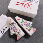 DC Portofino Limited Edition Sneakers Pink Snake Embroidery & Sheepskin 288470