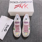DC Portofino Limited Edition Sneakers Pink Snake Embroidery & Sheepskin 288470
