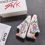 DC Portofino Limited Edition Sneakers Pink Snake Embroidery & Sheepskin 288470